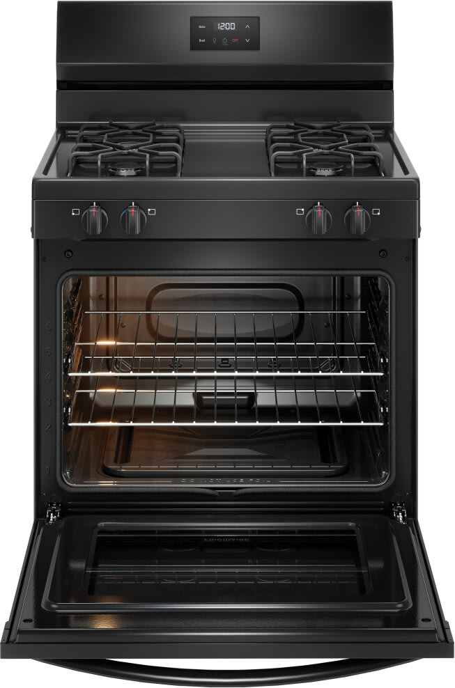 Frigidaire FCRG3051BB 30 Inch Freestanding Gas Range with 4 Sealed