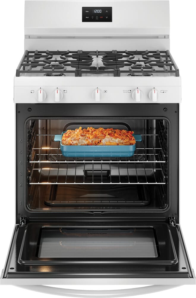 Frigidaire FCRG3052BW 30 Inch Freestanding Gas Range with 5 Sealed