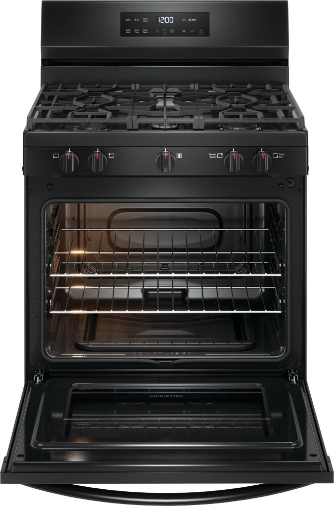 Frigidaire gas stove deals black stainless steel