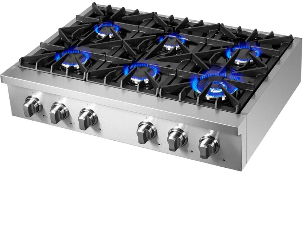 Amazon.com: SIMOE Gas Cooktop 36 Inch, Gas Stovetop with 6 Power Burners  Total 72,000 BTU, Bulit-in Stainless Steel Gas Hob for Kitchen, NG/LPG 