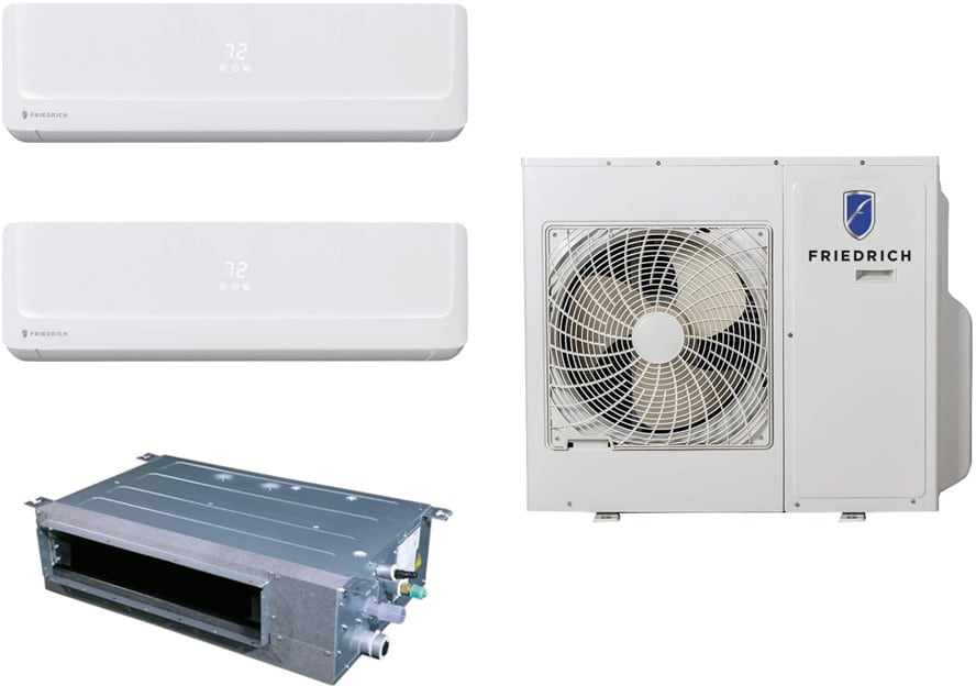 Friedrich FD24K3RPACK04 TriZone Mini Split System with 23000 BTUs