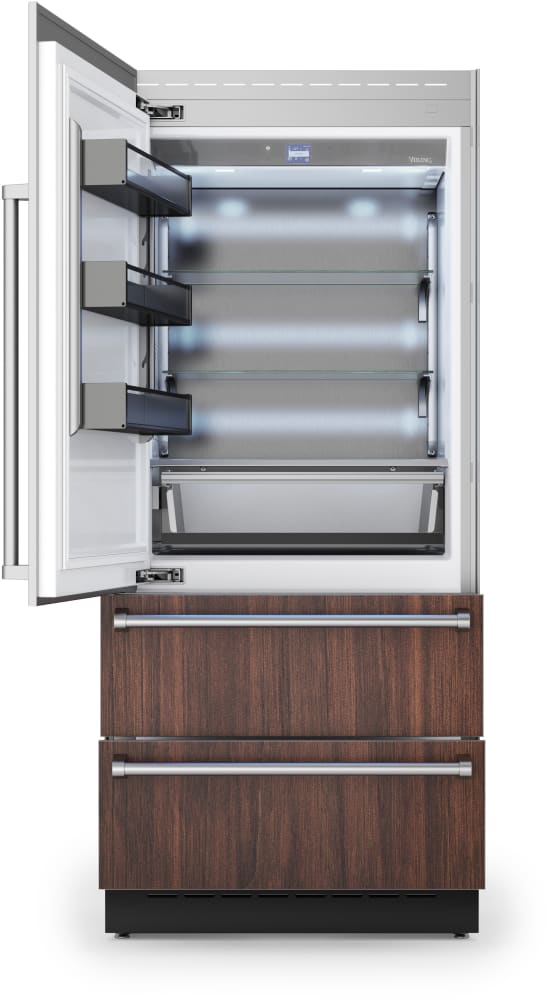 Viking FDBMIC7360L 36 Inch Panel Ready Bottom Freezer Smart