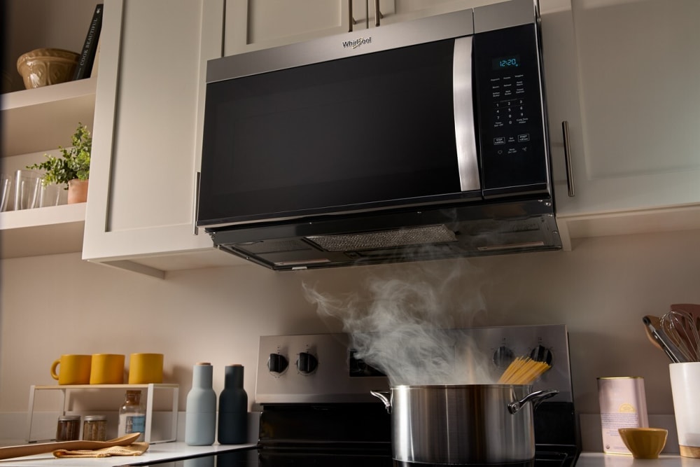Whirlpool 1.1 cu ft over the range microwave cheap