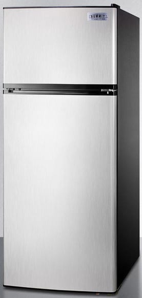 Summit FF1159SS 24 Inch Top-Freezer Refrigerator with Adjustable Wire Shelves, Large Crisper, Interior Light, Door Storage, 10.3 cu. ft. Capacity, ENERGY STAR® certified and ADA compliant: Stainless Steel
