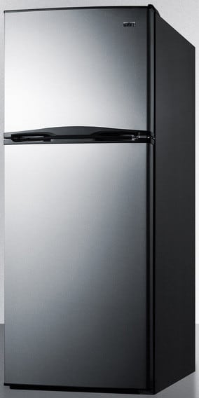 Summit FF1387SSIM 24 Inch Top-Freezer Refrigerator with 11.5 cu. ft. Capacity, Adjustable Glass Shelves, Gallon Door Storage, 2 Clear Crispers, Interior Light, Adjustable Thermostat and Energy Star Rated: Stainless Steel, Ice Maker