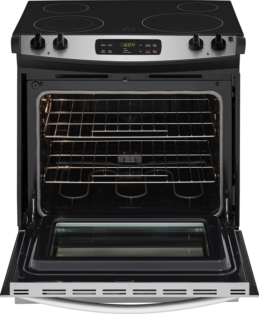 Frigidaire FFES3026TS 30 Inch Slide-in Electric Range with Smoothtop Cooktop in Stainless Steel 