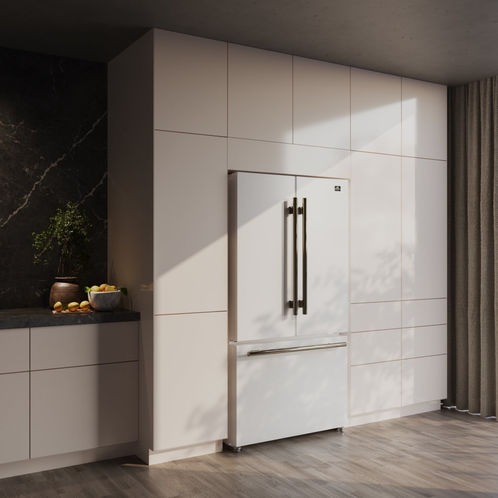 Forno FFFFD178336WHT 36 Inch Freestanding French Door Refrigerator