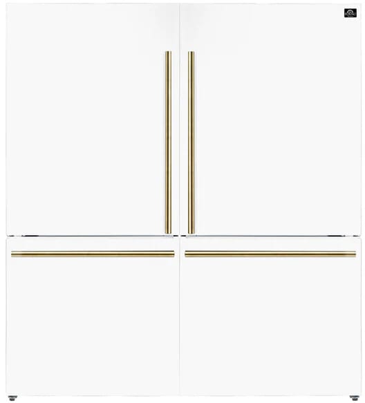 Forno FFFFD178760WHT 62 Inch Freestanding Dual Bottom Freezer