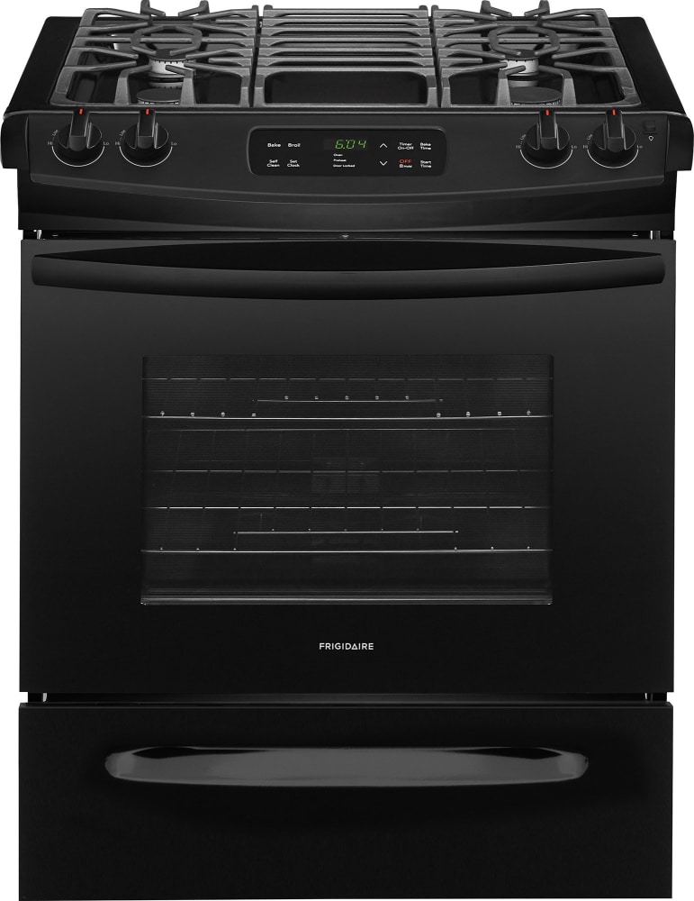 Frigidaire FFGS3026TB 30 Inch SlideIn Gas Range with Self Clean, Even Baking