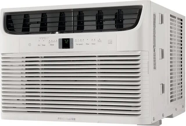 Frigidaire FFRE103WA1 10,000 BTU Window-Mounted Room Air Conditioner with  12 EER, 12 CEER, 450 Sq. Ft. Cool Area, Multi-Speed Fan, Sleep Mode, Energy  Saver Mode, 24-Hour On/Off Timer, Effortless™ Remote Temperature Control