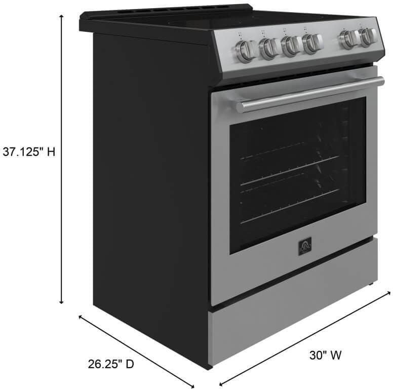 Forno FFSEL601230 30 Inch Slide-In Electric Range with 4 Elements