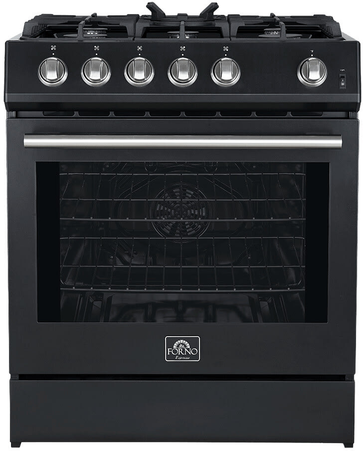 Forno FFSGS111630BLK 30 Inch Slide-In Gas Range with 5 Sealed