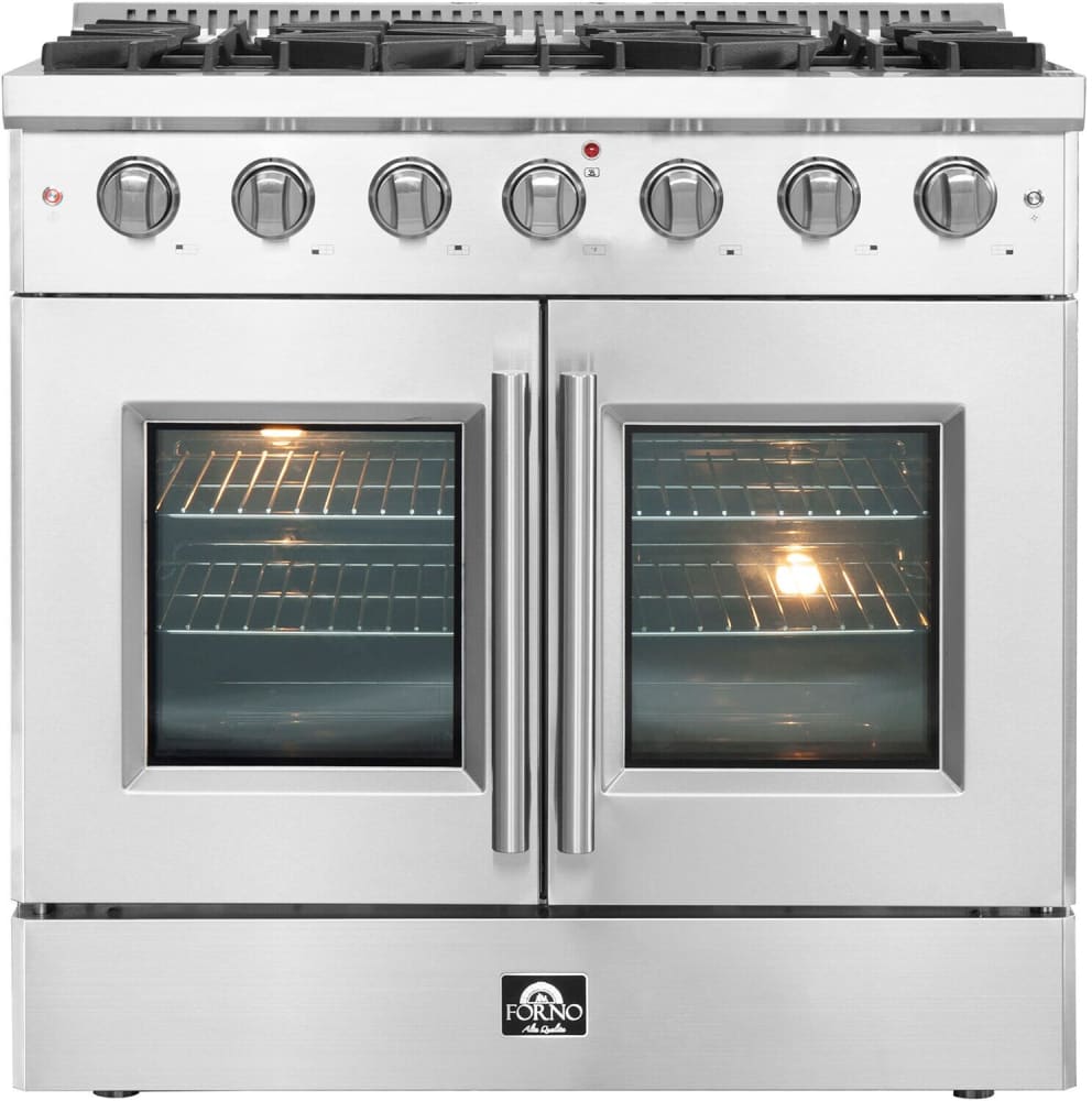 Forno FFSGS644436 36 Inch Freestanding French Door Gas Range with