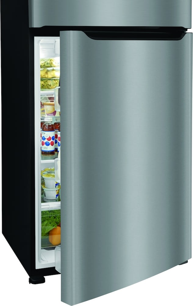 Frigidaire FFHT2045VS 30 Inch Top Freezer Refrigerator with 20.0 Cu. Ft. Capacity, Gallon Door Bins, Adjustable Shelves, Humidity-Controlled Crispers, Full-Width Deli Drawer, EnergyStar Certified, and ADA Compliant: Stainless Steel