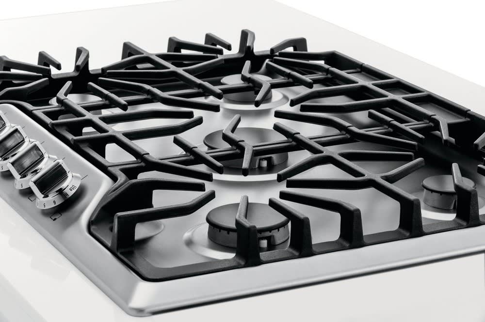 Frigidaire Fggc3047qs 30 Inch Gas Cooktop With Lp Conversion Option Seamless Recessed Burners Spillsafe Angled Front Controls Continuous Iron Grates Low Simmer Burner And Ada Compliant Will not modify existing plumbing or electrical.) $119.95 frigidaire gallery series fggc3047qs