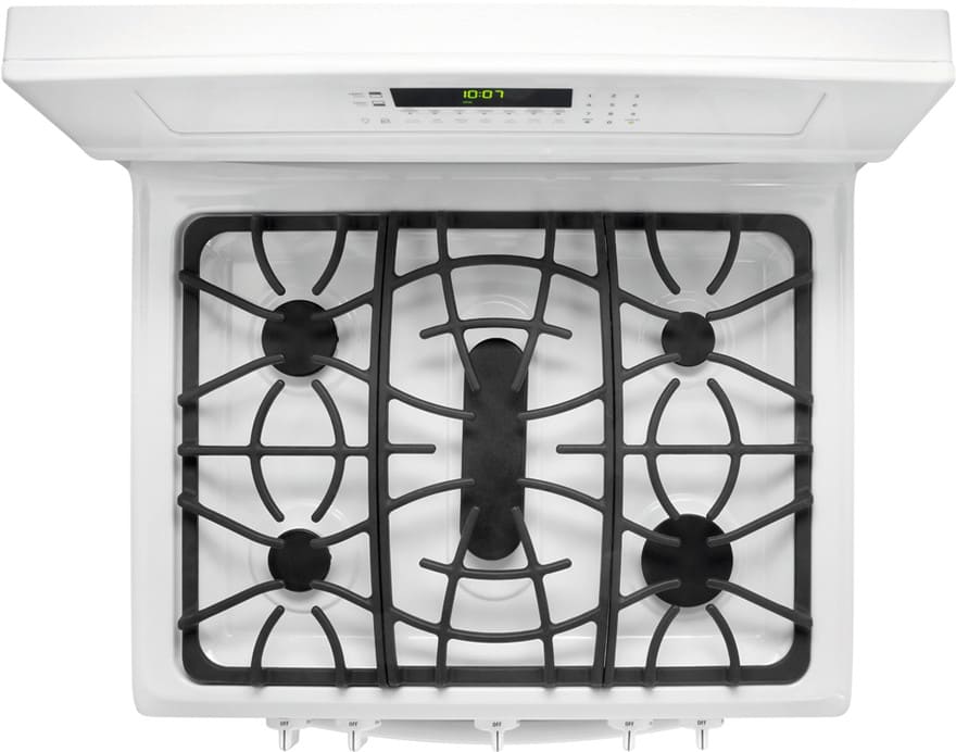 Frigidaire FGGF304DLW 30 Inch Freestanding Double Oven Gas Range with 5 Sealed Burners, Quick