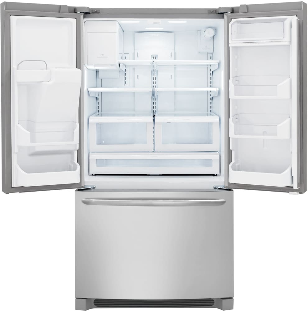 Frigidaire Fghb2866pf 36 Inch French Door Refrigerator With Cool Zone Drawer Quick Freeze Energy Star 27 8 Cu Ft Capacity Adjustable Spillsafe Shelves Gallon Storage Quick Freeze Air And Water Filter Star K Certified