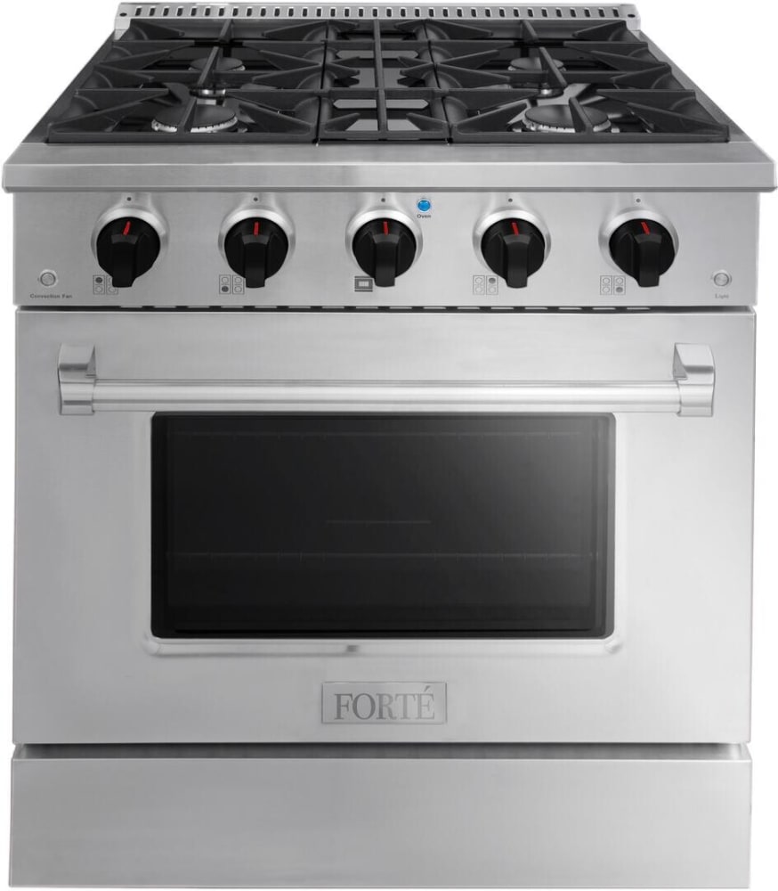 Forte FGR304BSS21 30 Inch Freestanding Gas Range with 4 Sealed Italian