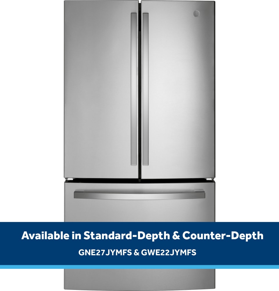 GE GWE22JYMFS 36 Inch Counter-Depth French Door Refrigerator with