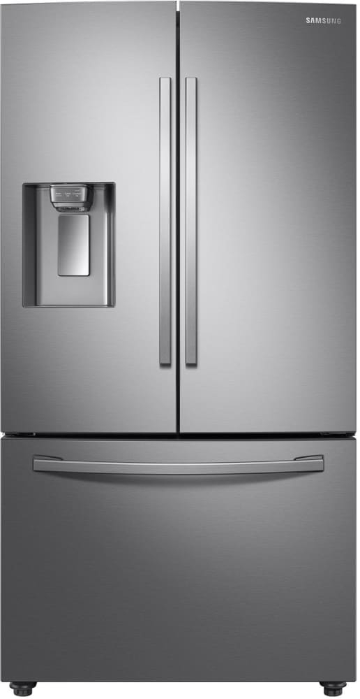 Samsung RF23R6201SR 36 Inch Counter Depth French Door Smart Refrigerator with 22.6 cu. ft. Capacity, Wi-Fi, Filtered Water/Ice Dispenser, Twin Cooling Plus®, CoolSelect Pantry™, Adjustable Glass Spill-Proof Shelves, Humidity Crispers, ADA Compliant and ENERGY STAR® Certified: Fingerprint Resistant Stainless Steel