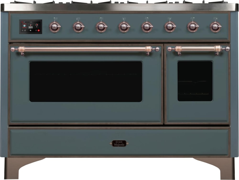 Ilve UM12FDNS3BGBNG 48 Inch Freestanding Dual Fuel Range with 8 Sealed