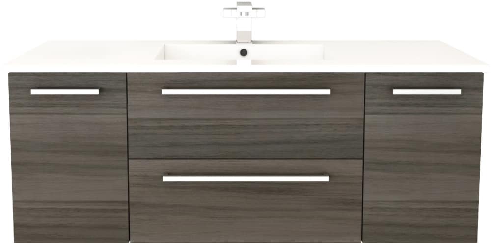 Cutler Kitchen Bath Fvzambukka48 48 Inch Wall Mount Vanity With 2 Cutler Kitchen Bath Silhouette Fvzambukka48 Zambukka Front