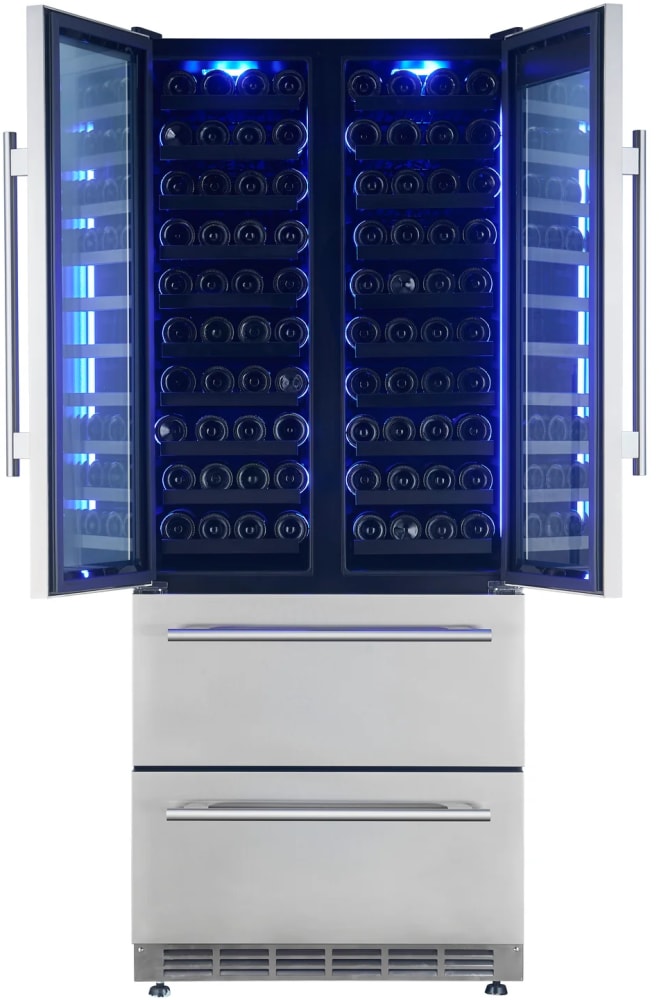 Forno FWCDR663532S 32 Inch Freestanding/Built-In Dual Zone Wine