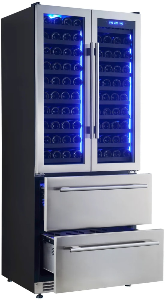 Forno FWCDR663532S 32 Inch Freestanding/Built-In Dual Zone Wine