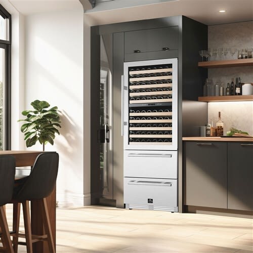 Forno FWCDR669730S 30 Inch Freestanding/Built-In Dual Zone Wine
