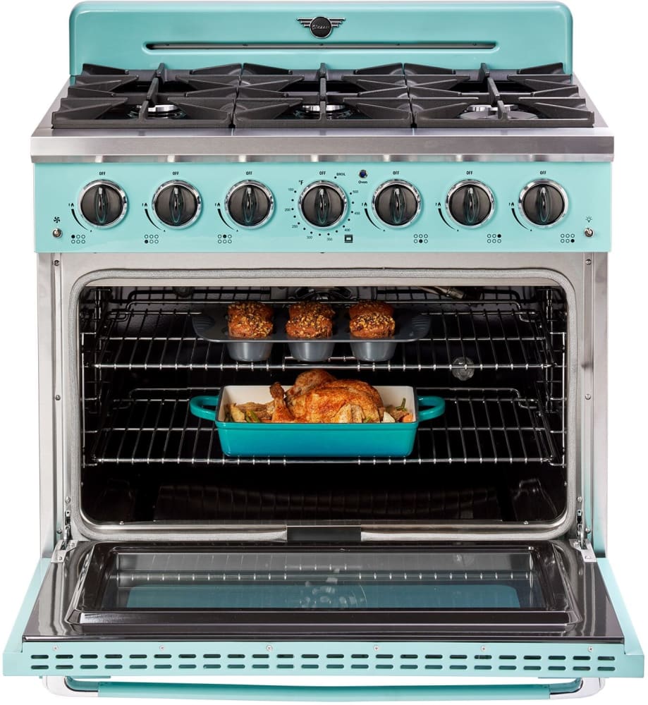 Unique Appliances UGP36CRT 36 Inch Freestanding Retro Gas Range with 6