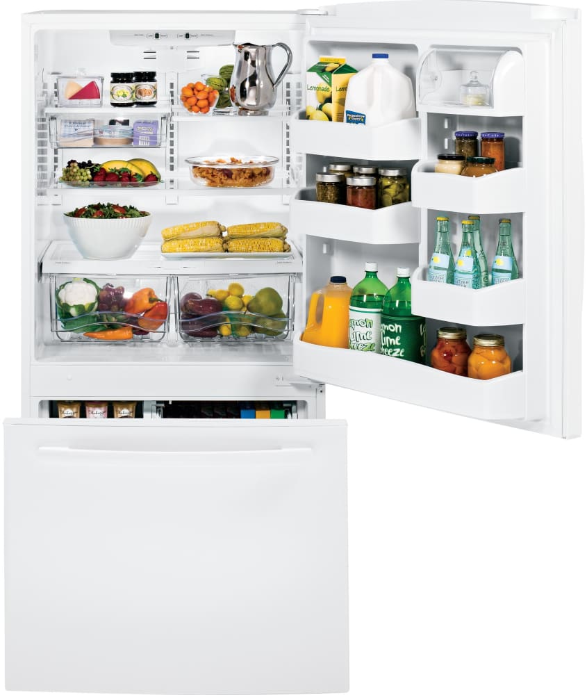 GE GDE23GGHWW 33 Inch BottomFreezer Refrigerator with 23.2 cu. ft