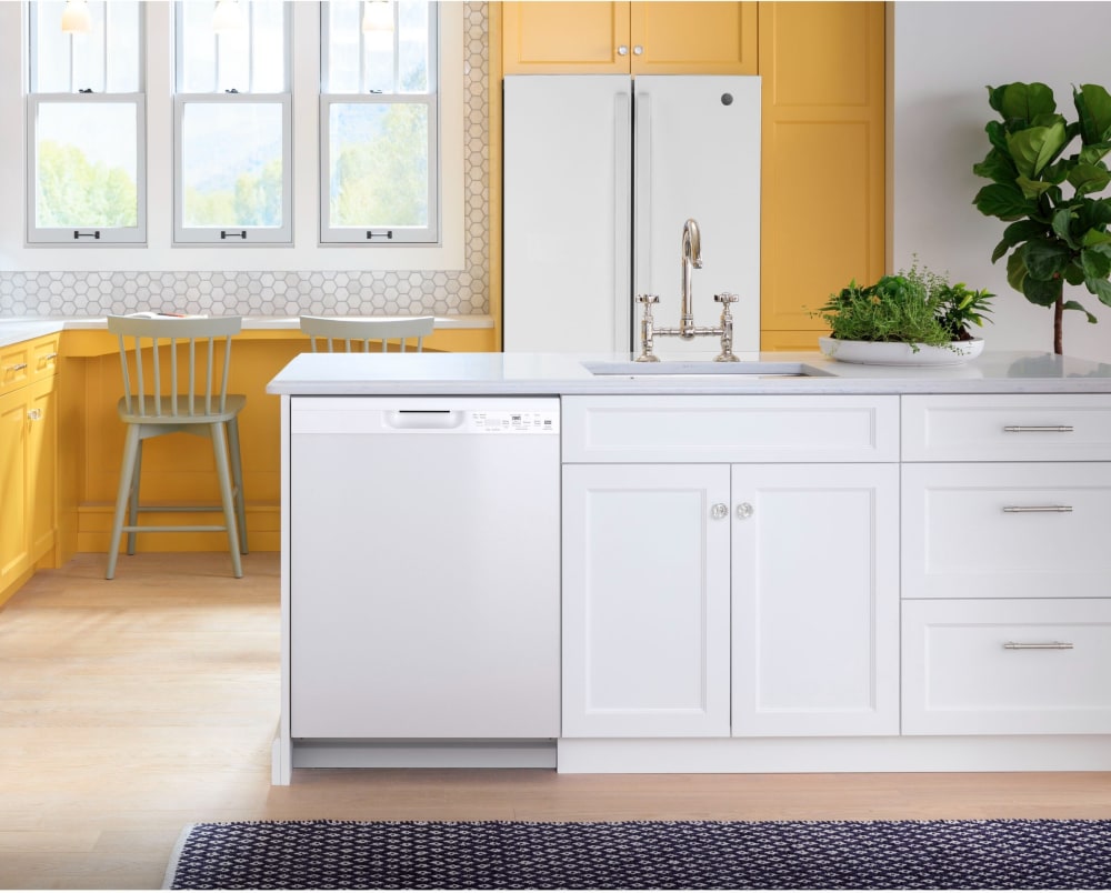 GE GDF550PGRWW 24 Inch Full Console Tall Tub Dishwasher with up to 16