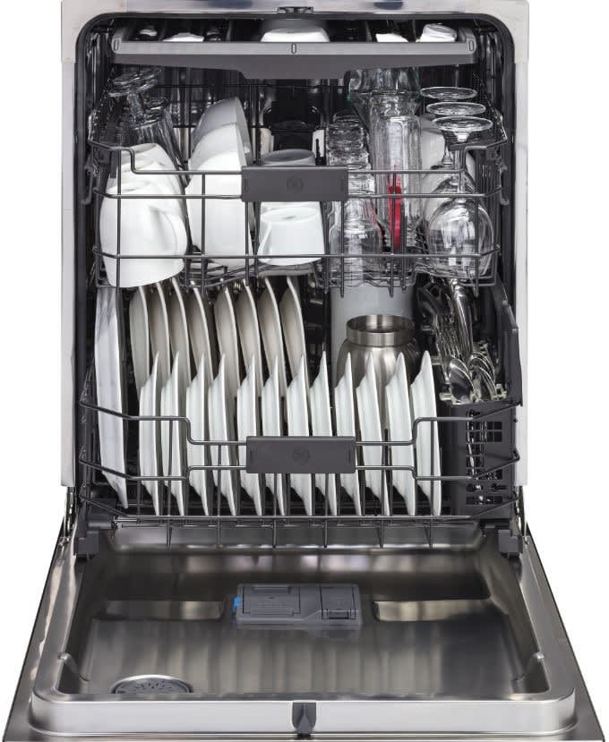 GE GDP695SBMTS 24 Inch Fully Integrated Built In Dishwasher with 3rd Rack, Bottle Jets, Piranha