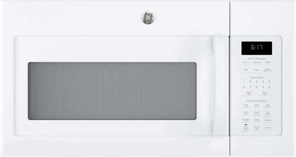 Ge Jvm6175dkww 1 7 Cu Ft Over The Range Microwave With 000 Watts Ge Jvm6175dkww White