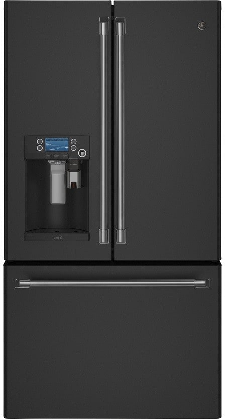 Cafe Keurig K-Cup Brewing System 27.8-cu ft Smart French Door Refrigerator  with Ice Maker (Stainless Steel) ENERGY STAR in the French Door  Refrigerators department at
