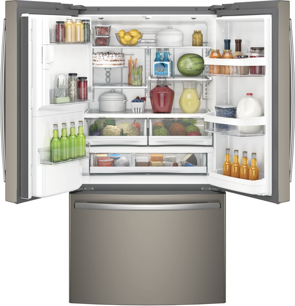 GE GYE22HMKES 36 Inch Counter Depth French Door Refrigerator with 22.2 ...