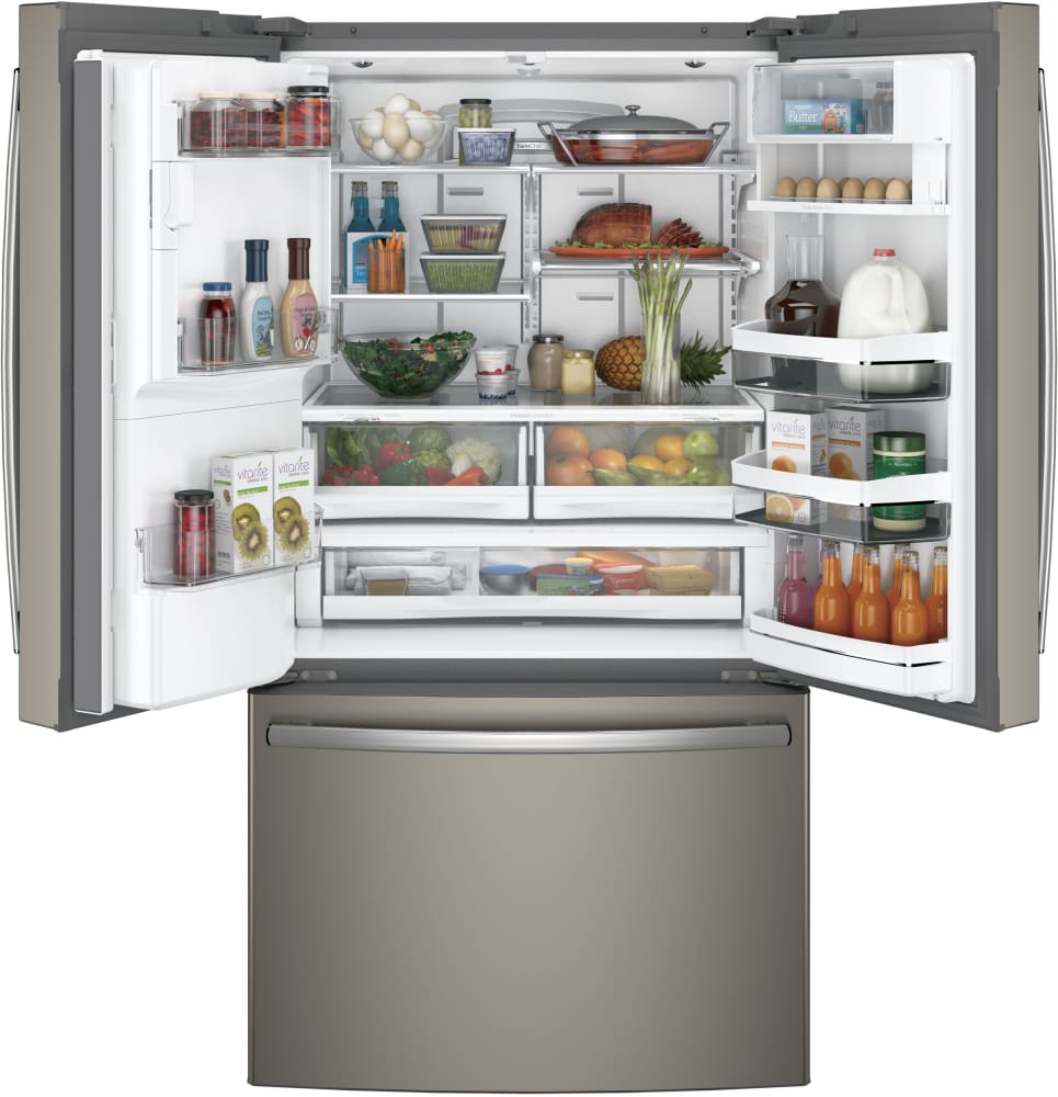 GE PFE28PMKES 36 Inch French Door Refrigerator with 27.8 cu. ft ...
