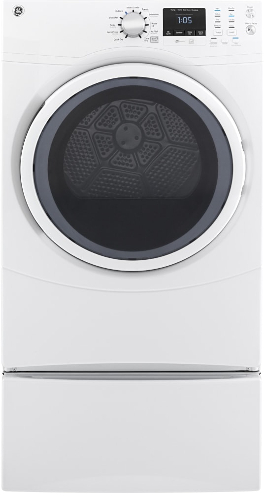 GE GEWADREW432 SidebySide on Pedestals Washer & Dryer Set with Front Load Washer and Electric
