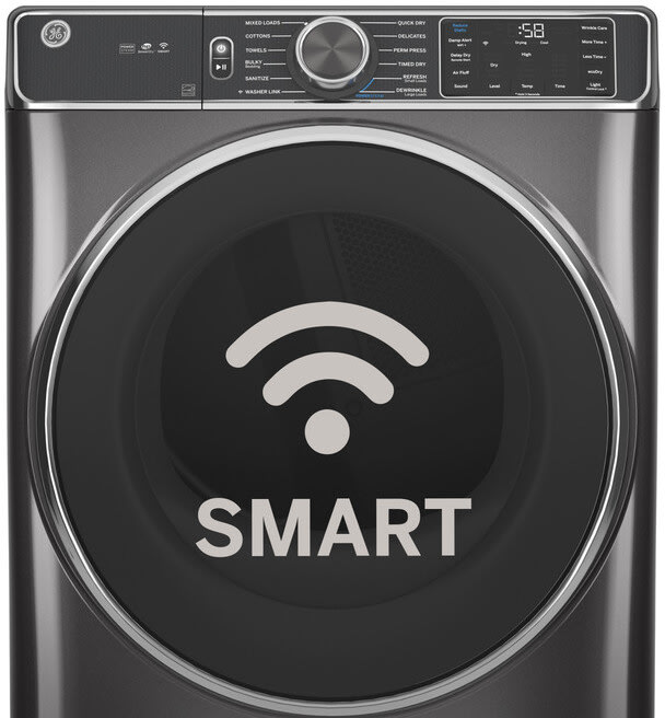 GE GFD65ESPVDS 28inch Smart Electric Dryer with 7.8 cu. ft. Capacity, 12 Dry Cycles, 5