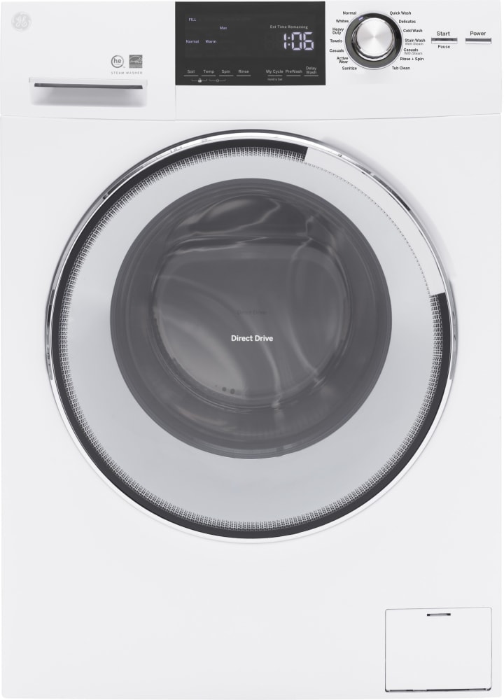 GE GEWADREW222 Stacked Washer & Dryer Set with Front Load Washer and