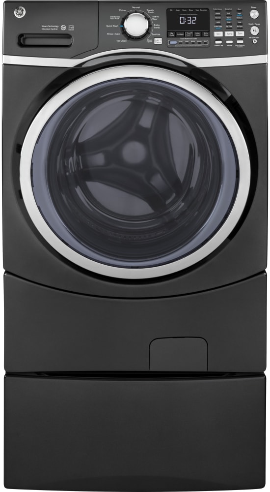 GE GEWADRGDG452 SidebySide on Pedestals Washer & Dryer Set with Front