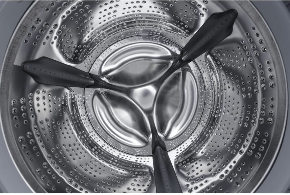 GE GEWADRGG3 Stacked Washer & Dryer Set with Front Load Washer and Gas Dryer in Diamond Gray