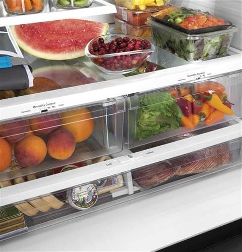 GE GNE27JGMBB 36 Inch French Door Refrigerator with 27 cu. ft