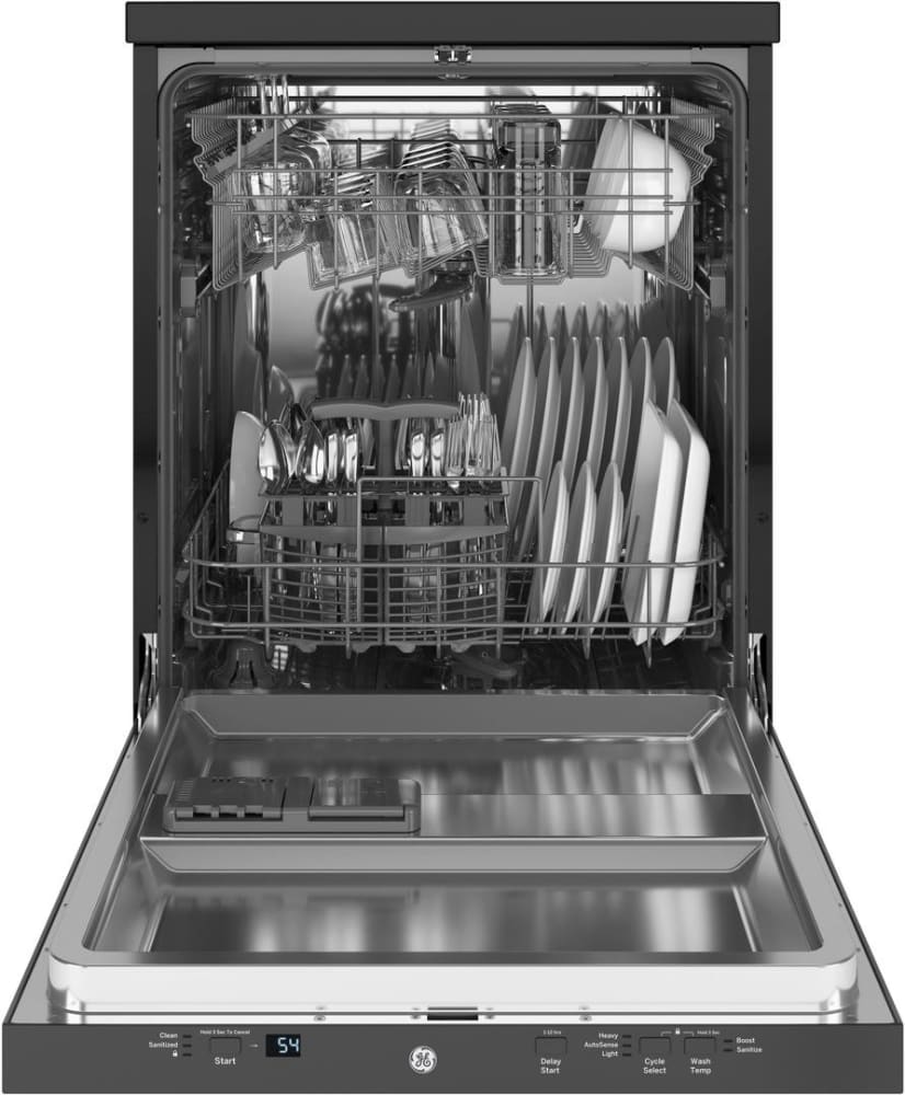GE GPT225SSLSS 24 Inch Portable Dishwasher with 3Level Wash System, 3