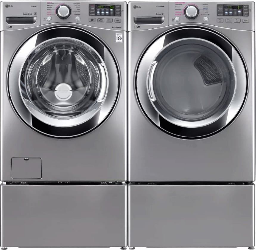 LG LGWADREGS3 SidebySide on Pedestals Washer & Dryer Set with Front Load Washer and Electric