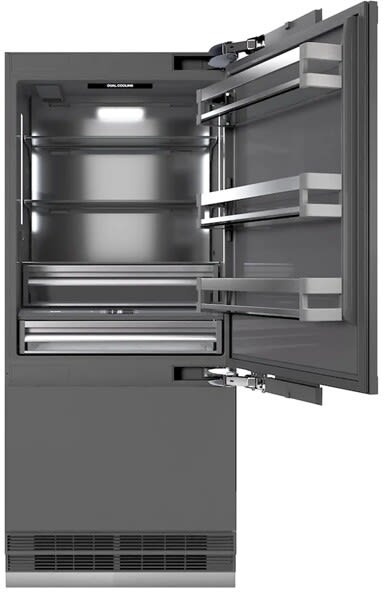 ZLINE GRBITZ36CB 36 Inch Built-In Bottom-Freezer Refrigerator with