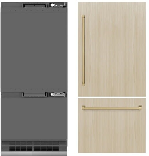 ZLINE GRBITZ36CB 36 Inch Built-In Bottom-Freezer Refrigerator with