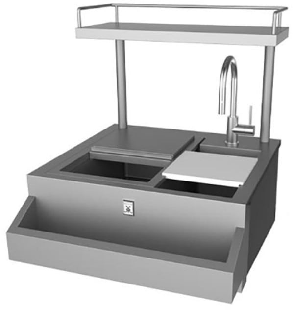 Hestan GRCHS30 30 Inch Outdoor Refreshment Center with High Shelf