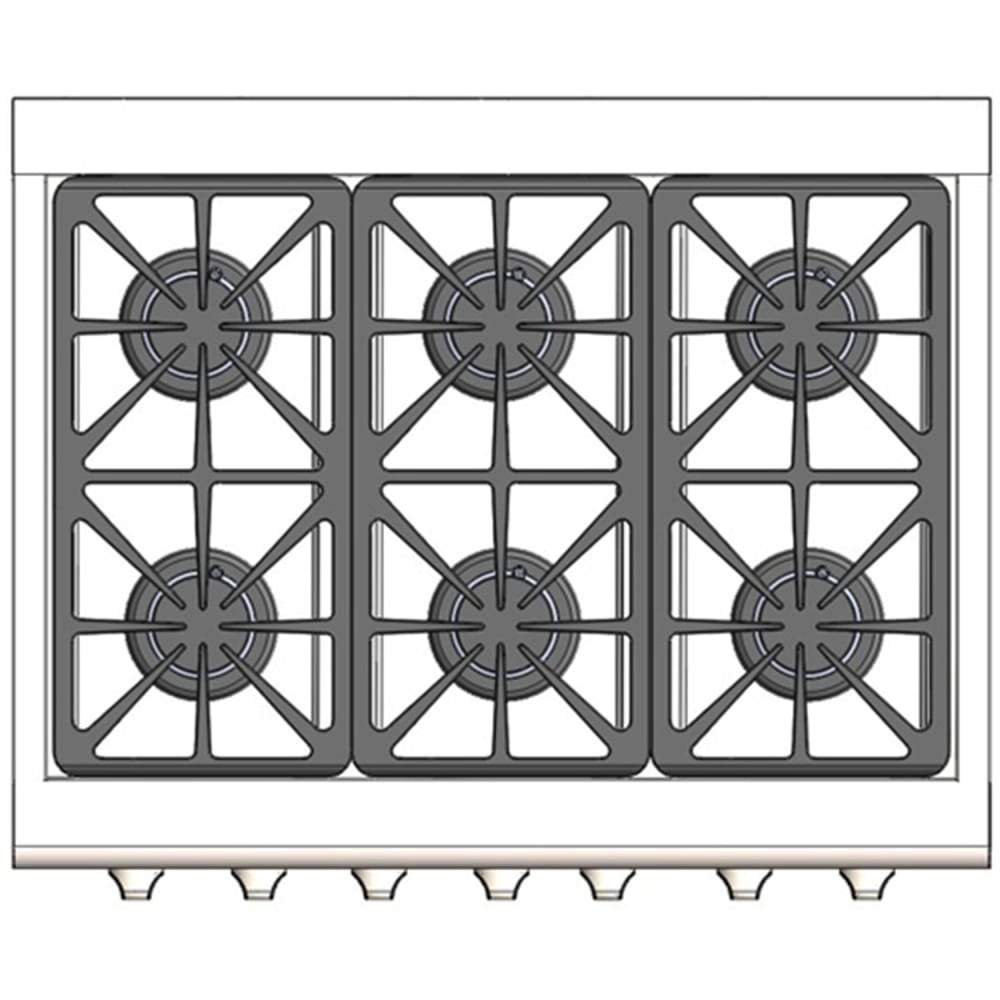 Capital GSCR366N 36 Inch Pro-Style Gas Range with 6 Sealed Burners 