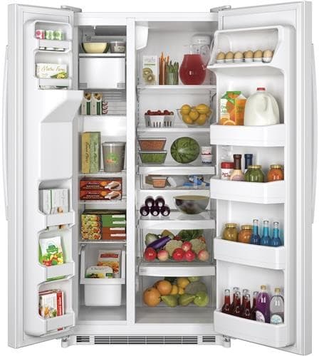 GE GSE22ETHWW 34 Inch Side-by-Side Refrigerator with 21.8 cu GE GSE22ETHWW 34 Inch Side-by-Side Refrigerator with 21.8 cu